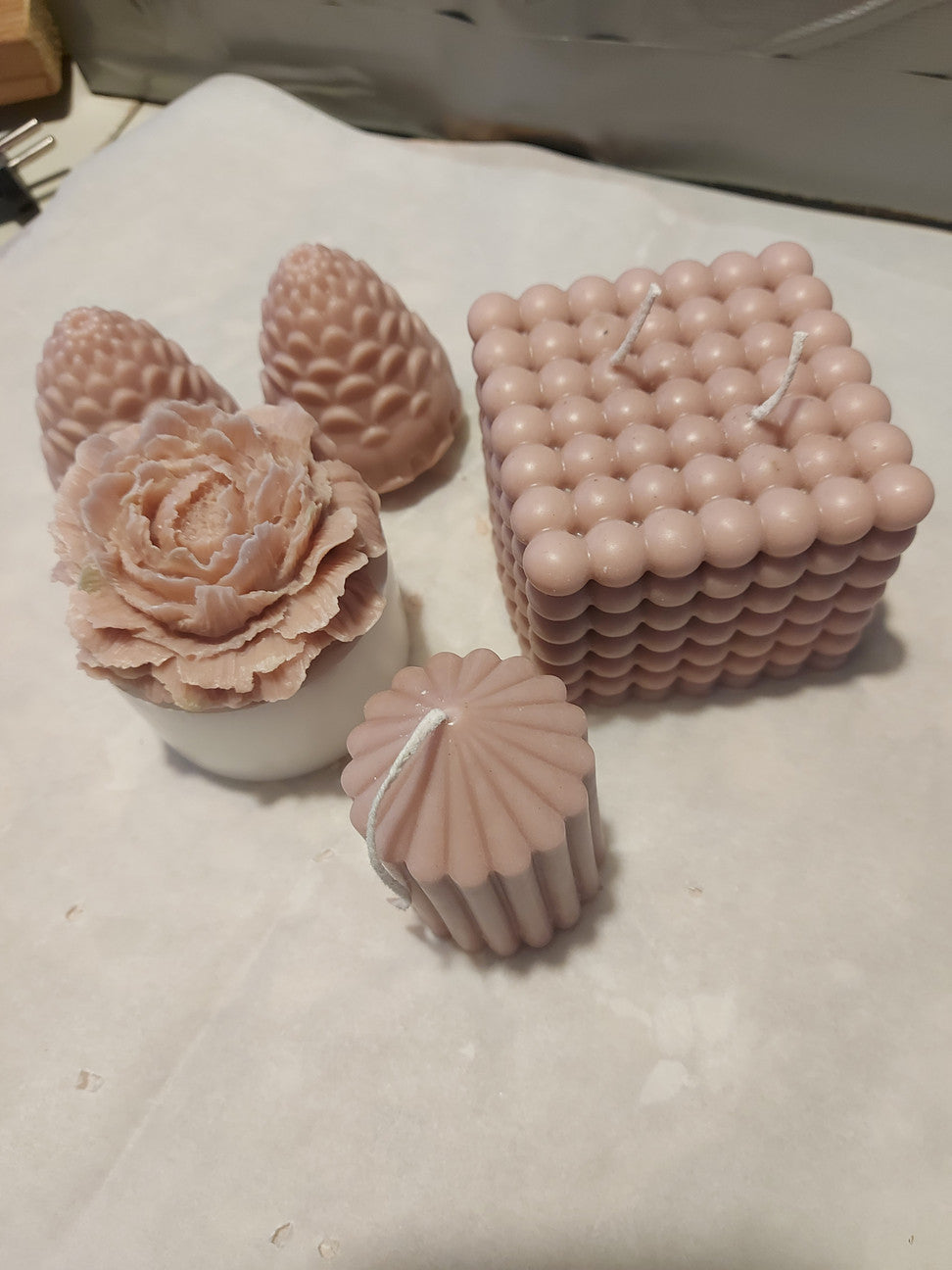 Aventuriini Old Rose Candle Set