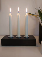 Unique Rustic Advent Candle Holder White