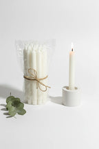 "Advent candles 20 pack made from stearin, white candles for advent calendar, Aventuriini"