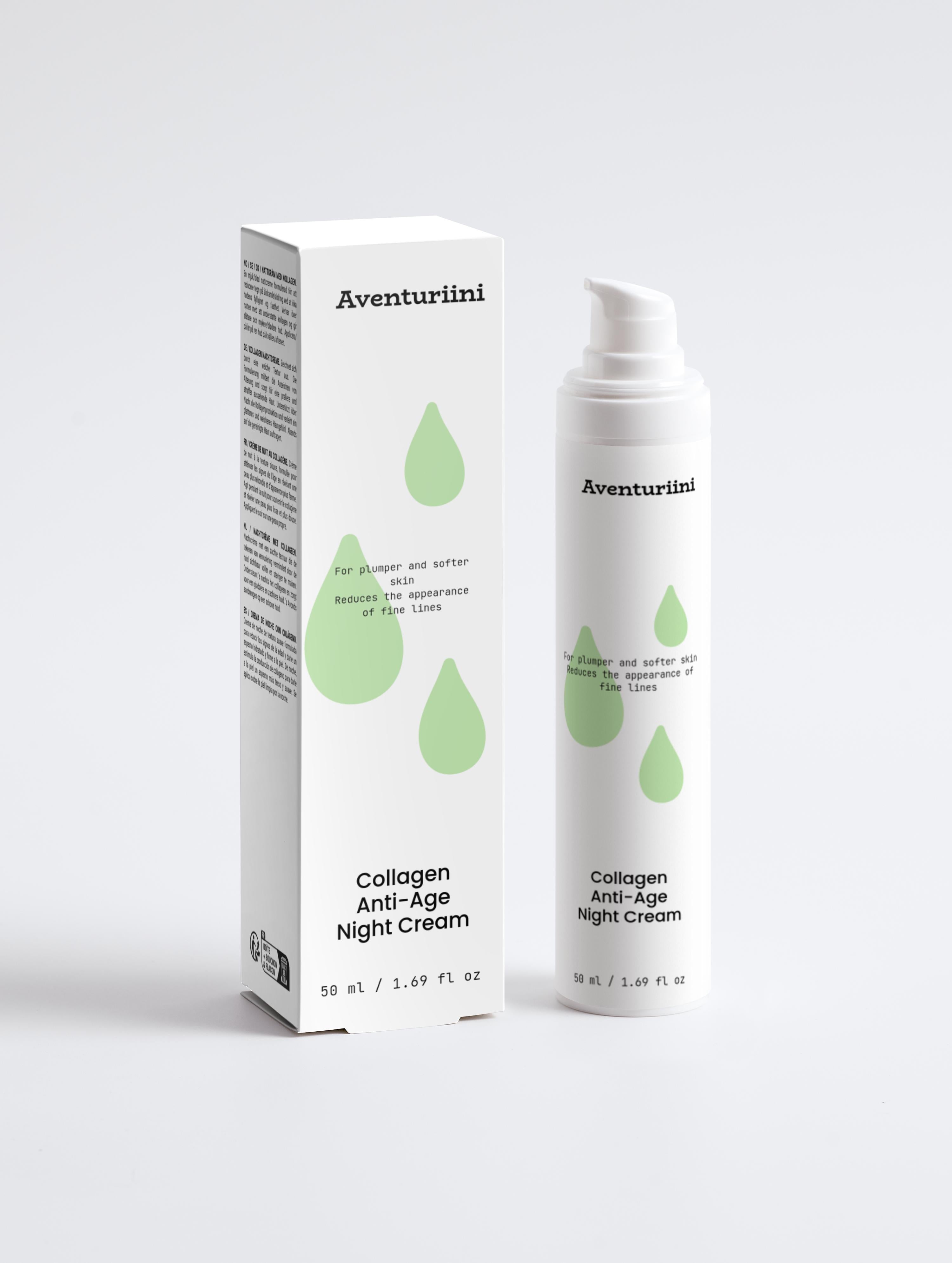 Collagen Anti-age Night Cream 50ml from night routine collection, Aventuriini"