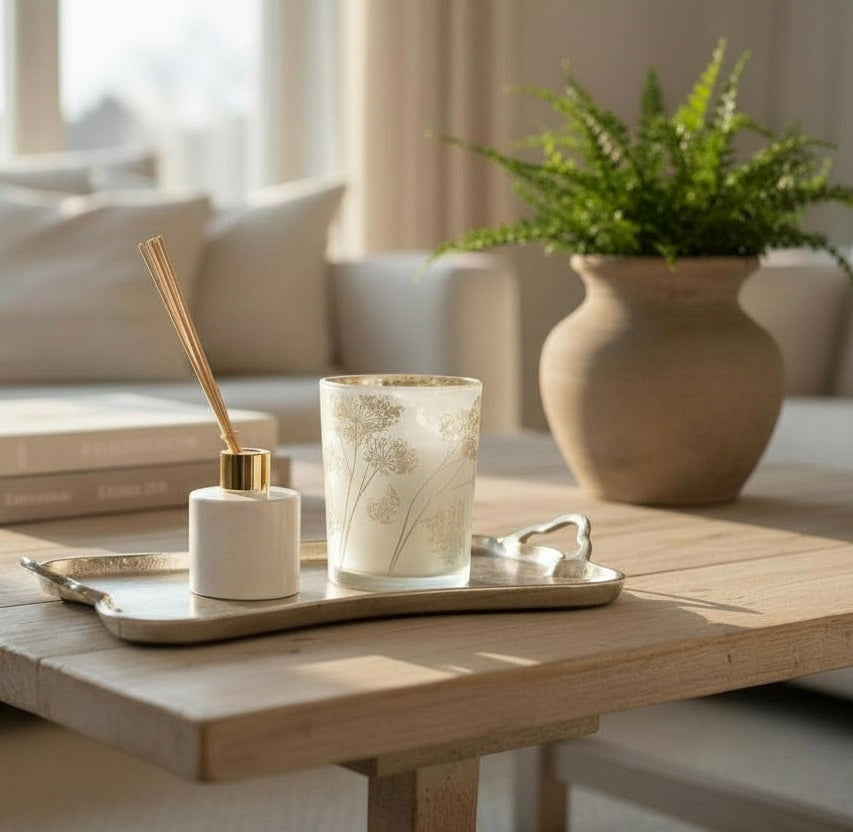 Home fragrance Rock Salt & Wood 125ml in glass bottle with bamboo sticks, Aventuriini"