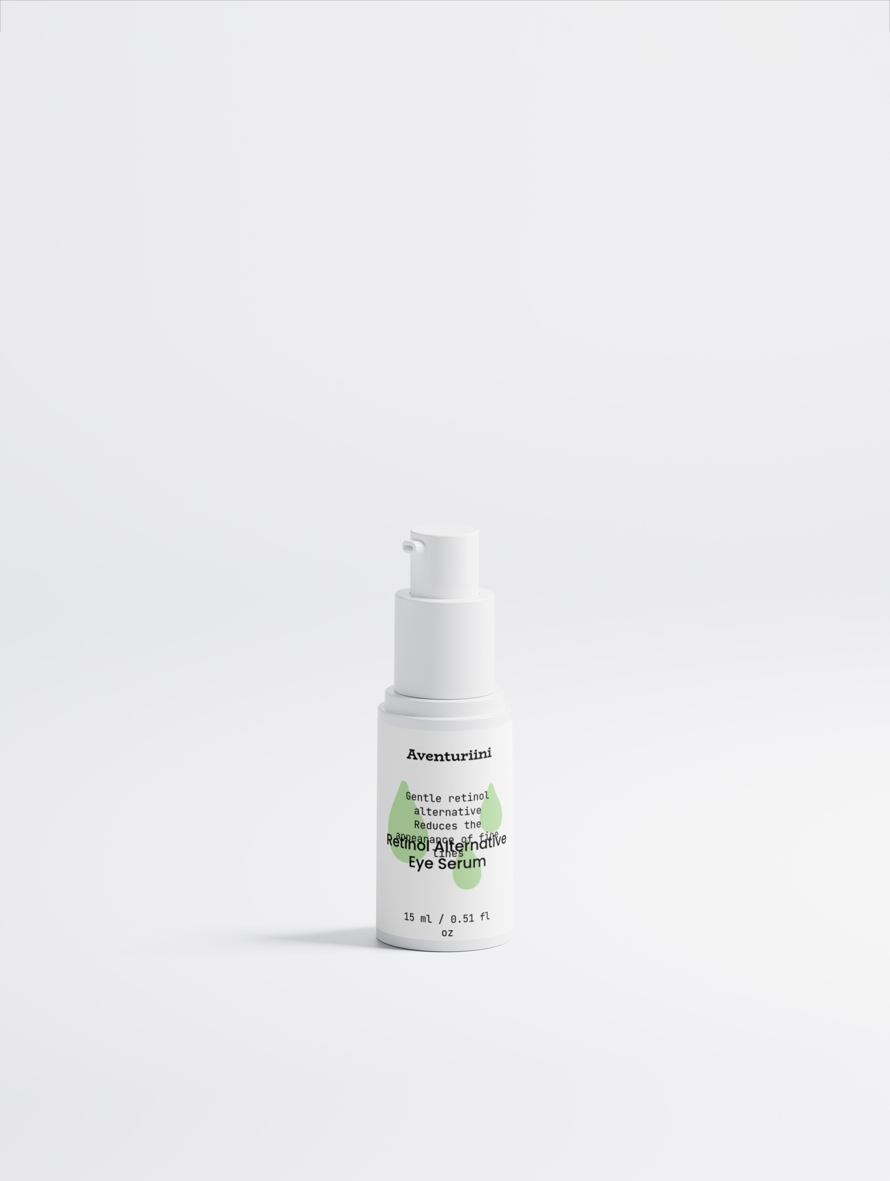 "Lightweight retinol alternative eye serum texture for brightening and firming eye contour"