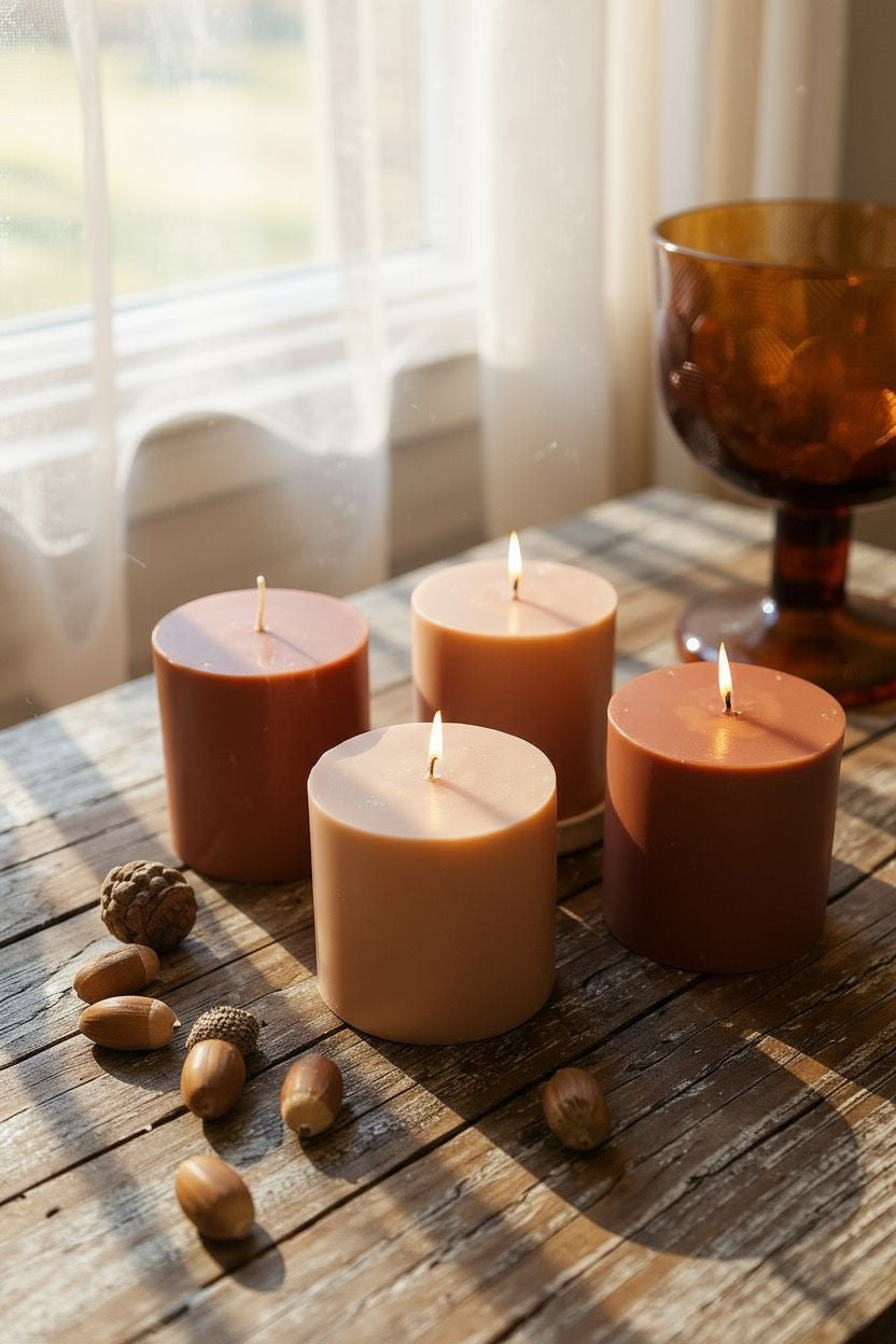 Aventuriini Pillar Candle 9x9cm - 250ml