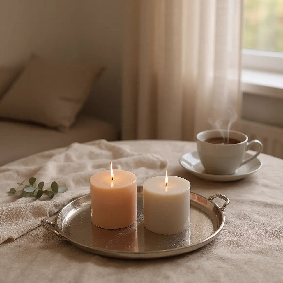 Aventuriini Pillar Candle 9x9cm - 250ml