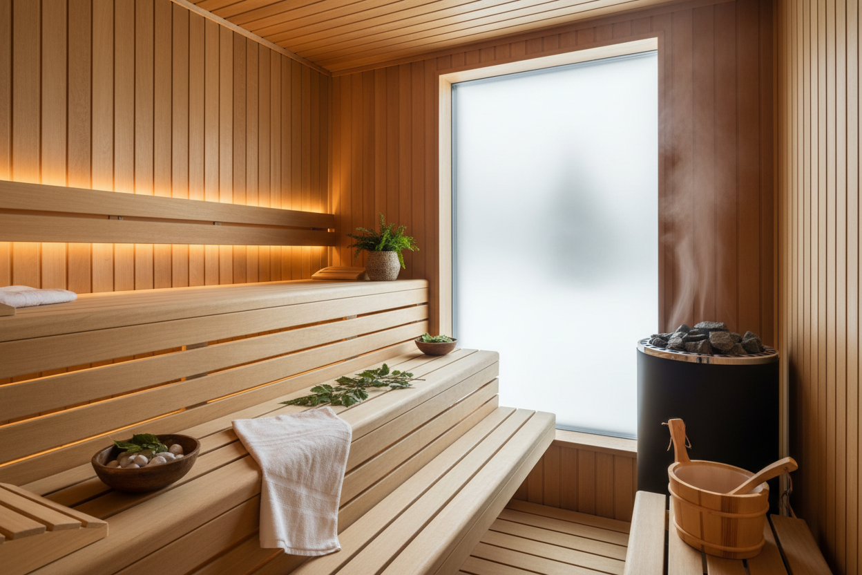 "Finnish sauna experience gift set with three 100ml scent bottles, authentic sauna aromatherapy"