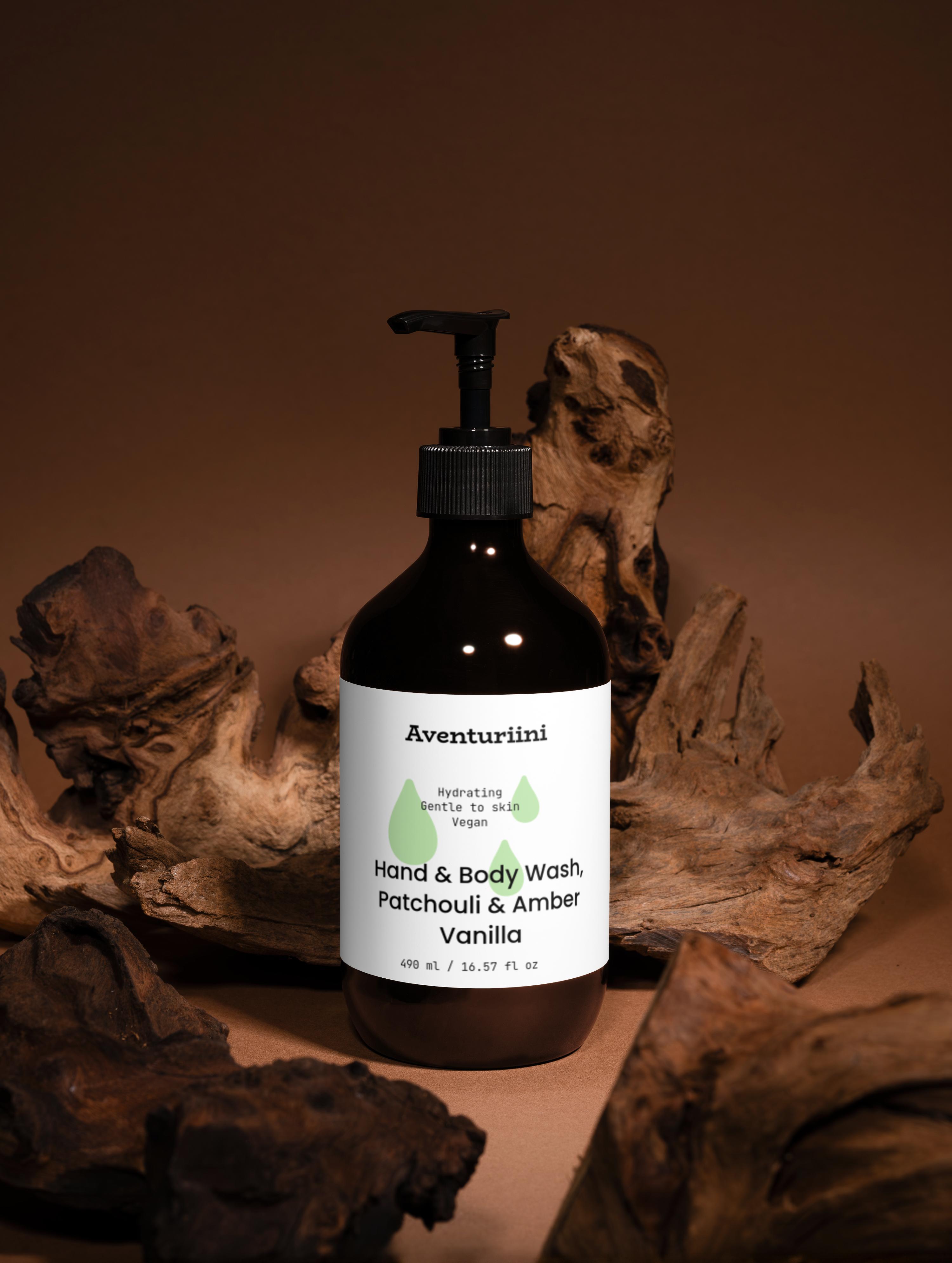 Hand & Body Wash, Patchouli & Amber Vanilla 400ml