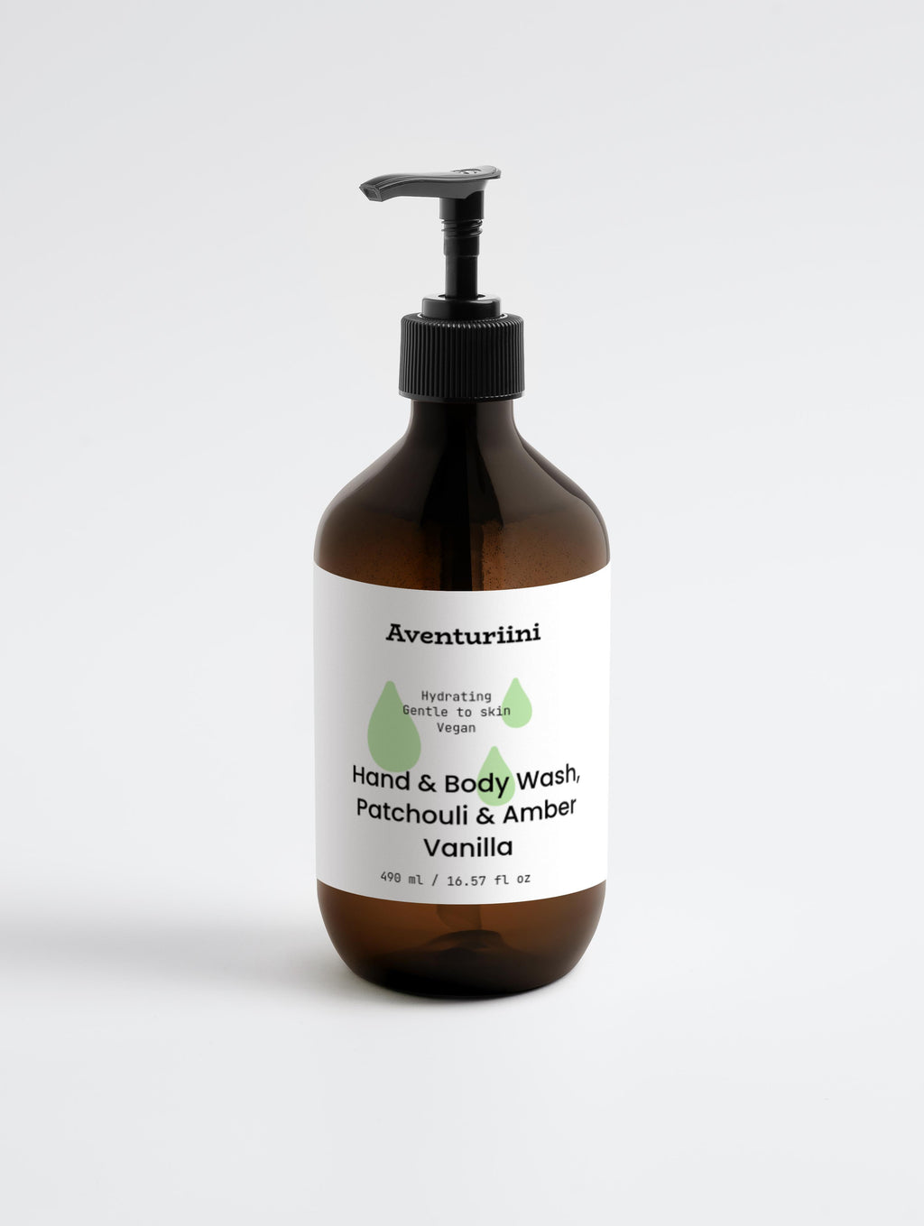 Hand & Body Wash, Patchouli & Amber Vanilla 400ml
