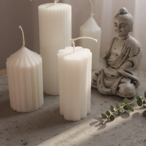 Aventuriini Flower Candles - 3 Pieces