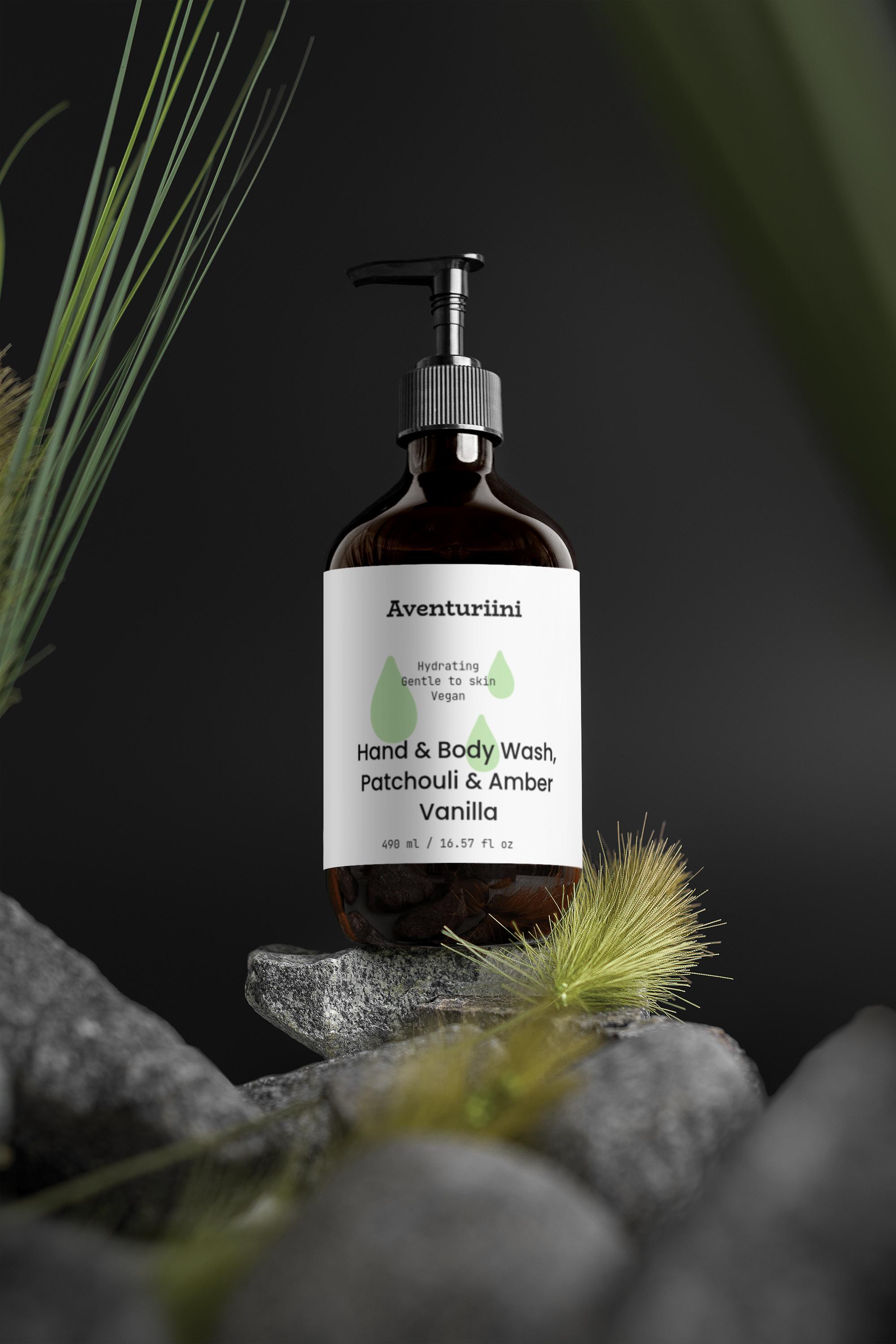 Hand & Body Wash, Patchouli & Amber Vanilla 400ml